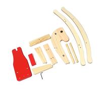 Fockety Caballo Balancín de Madera, Juguete para Montar en Madera para Bebés para Ninos de 1 Año o Más, Soporte de Carga de 110 Libras, Caballo Balancín de Diseño CláSiCo con Pedal