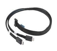 Fockety Cable 8i a Oculink SFF 8611, Cable PCIe 5.0 32GT S MCIO X8 a 2 SFF 8611, de Datos Blindado de Aluminio con Cierre a Presión para Servidor Centro de Datos Computación en la Nube 50 Cm