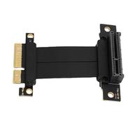 Fockety Cable de Extensión PCIe 4.0 X4 Compatible con Cable de Extensión de Tarjeta Gráfica PCIe 3.0, 2.0, 1.0, 90 Grados de GPU para M.2, WiFi, USB, Tarjeta de Sonido B (10)