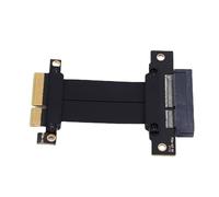 Fockety Cable Elevador PCIe 4.0 X4, Cable de Extensión GPU de ángulo Recto Flexible de Alta Velocidad para RTX40/30 Serie RX7000/RX6000 M.2 Tarjeta de Sonido USB WiFi SSD (5 cm)