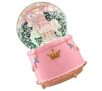 Fockety Caja de Música Giratoria con Bola de Cristal de Copo de Nieve, Encantador Diseño de Dibujos Animados con Hermosa Música para Niñas y Caja de Bola de Cristal de Resina para Dormitorio