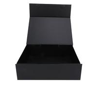 Fockety Caja de Regalo con Cierre Magnético, Caja Grande de San Valentín, de Regalo Magnética con Tapa para de Propuestas, Boda, Navidad, Halloween, Cumpleaños (BLACK)