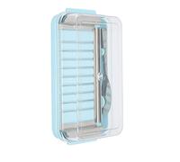 Fockety Caja para Rebanar Mantequilla con Tapa Transparente Caja de Almacenamiento Duradera para Queso, Plástico + Acero Inoxidable, para Almacenamiento en Refrigerador a Largo Plazo, Suministros de