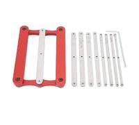 Fockety Calibrador Central, Posicionamiento Preciso, Localizador de Orificios Rectos para Carpinteros con Varillas Métricas e Imperiales Intercambiables para Dibujar Líneas Paralelas,