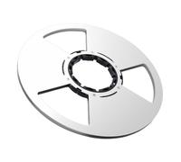 Fockety Carrete Abierto de Cinta Audible de 10,5 Pulgadas, Carrete de Cinta Vacía, de Brida NAB de Aleación de Aluminio con 3 Orificios de Ventilación para Reproductores de (SILVER)