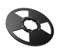 Fockety Carrete Abierto de Cinta Audible de 10,5 Pulgadas, Carrete de Cinta Vacía, de Brida NAB de Aleación de Aluminio con 3 Orificios de Ventilación para Reproductores de (BLACK)