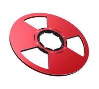 Fockety Carrete Abierto de Cinta Audible de 10,5 Pulgadas, Carrete de Cinta Vacía, de Brida NAB de Aleación de Aluminio con 3 Orificios de Ventilación para Reproductores de (rojo)