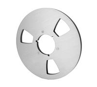 Fockety Carrete de Cinta Vacío de 3 Orificios de Diseño Clásico de 1/4 10,5 Pulgadas para Carrete Universal a Cintas (SILVER)