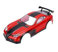 Fockety Carroceria para Carro RC em Escala 1/10, Estrutura Universal com Asa Traseira para Carros de Corrida com Distância Entre Eixos de 26cm, Peças de Reposição para Carros RC (Rojo)