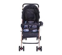 Fockety Carroller de Viaje de bebé Ligero, Neta Transpirable Neta Plegable Baby Baby Baby High Landscape Pushirdler Pushir con Cesta de Almacenamiento de Red de Dosel de Respaldo (BLACK)