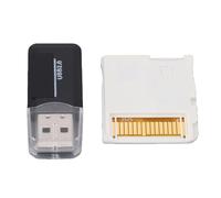 Fockety Cartucho Dual Core Revolution, Cartucho con Adaptador de Tarjeta para 2DS 3DS LL MD GB GBC FC PCE Tarjeta de Videojuego Precargada Plug and Play (White)