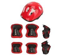 Fockety Casco de Bicicleta para niños con Rodilleras, Coderas, muñequeras, Casco Ajustable para niños de 5 a 14 años, para niños y jóvenes, Juego de protección Deportiva para monopatín