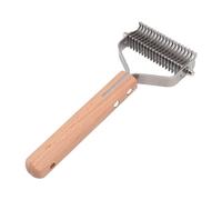 Fockety Cepillo de Aseo para Mascotas, Cepillo para Quitar el Pelo de Mascotas, Resistente Al Deslizamiento, Eficiente de Madera de Doble Cara para Hospital de Mascotas para Baño