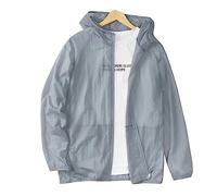 Fockety Chaqueta de Protección Solar para Hombre, Ropa de Protección Solar para Hombre, Fibra de Poliéster, Ligera, para Senderismo (SG)