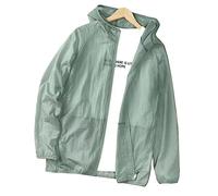 Fockety Chaqueta de Protección Solar para Hombre, Ropa de Protección Solar para Hombre, Fibra de Poliéster, Ligera, para Senderismo (SG)