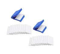 Fockety Clip Limpiador de Fibra óptica, Kit de Limpieza de Fibra óptica de 2 Piezas con 20 Almohadillas de algodón reemplazables y 2 Botellas