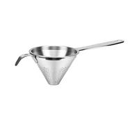 Fockety Colador cónico de acero inoxidable 304 con mango de gancho fácil de usar, herramienta de cocina duradera para colar sopas, salsas, caldos y otros alimentos.
