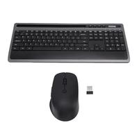 Fockety Combo de Teclado y ratón inalámbricos, ergonómico de 2,4 G con reposamuñecas y Soporte para Tableta y teléfono, para Ordenador y portátil.