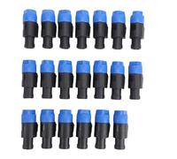 Fockety Conector de Altavoz de 4 Polos, Conector Profesional Speakon NL4FC con Cierre Giratorio y Adaptador de 6,35 mm y Abrazadera, para Altavoces de Alta Potencia, amplificadores (20PCS)