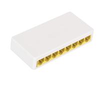 Fockety Conmutador Gigabit de 8 Puertos, 10/100 Mbps no gestionado Gigabit Ethernet Switch Home Network Hub, Divisor Ethernet de Oficina de Montaje en Pared de sobremesa (Enchufe de la UE)