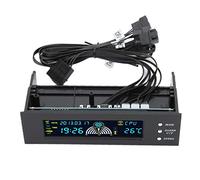 Fockety Controlador de Velocidad de 3 Ventiladores Smart CPU/HDD/SYS Control de Temperatura Panel Frontal LCD STW-5023 de 5,25 Pulgadas para Propietarios de PC para Juegos