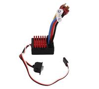 Fockety Controlador de Velocidad Electrónico Impermeable de Alto Rendimiento ESC Cepillado RC para Modelos de Tanque de Barco de Coche 1/10 RC con Protección de Voltaje y Temperatura para