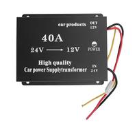 Fockety Convertidor de Voltaje de de 24 V a 12V 600W Camión de Camión Adaptador de Potencia Reductor de Larga Distancia Regulador de Controlador de Larga Distancia para Automóviles RVs (40A)