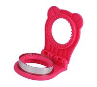 Fockety Cortadora de Sándwich, Sandwichera Redonda de Acero Inoxidable con Protección para Las Manos Segura y Fiable Fácil de Limpiar Duradera Prensa para Hacer Sándwiches (Rosa roja)