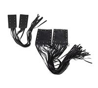 Fockety Cubierta de Palanca de Manillar con Flecos para Motocicleta, 2 uds., Cubierta de Agarre de Cuero Sintético de Moda para una Fácil Instalación, Se Adapta a la Mayoría de las Motocicletas