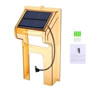 Fockety Cubierta Transparente para Lluvia para Timbre, Protector de Timbre Resistente a la Intemperie con Compatibilidad con Panel Solar, Protector de de Fácil Instalación para (Brown)