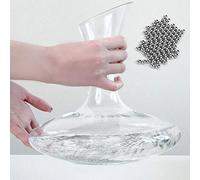 Fockety Decantador de Acero Inoxidable, Bolas de Limpieza, Limpiador de Botellas Ecológico para Jarrones, Herramientas de Limpieza del Hogar
