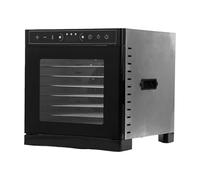 Fockety Deshidratador de Alimentos, Máquina Deshidratadora con 8 Bandejas de Acero Inoxidable, Temporizador Ajustable y Control de Temperatura de 30℃ a 90℃, for Carne Seca, Fruta, (Enchufe europeo