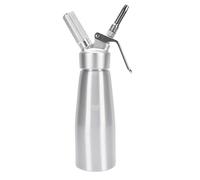 Fockety Dispensador Profesional de Crema Batida, Whipper de Aluminio de 500 Ml con 3 Boquillas de Decoración y Cepillo de Limpieza, Fabricante de Crema Batida de Servicio Pesado