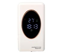 Fockety Dispensadores Automáticos de Jabón, Dispensador de Jabón Inteligente Montado en la Pared sin Contacto de 480 Ml de Capacidad, Dispensador de Espuma Recargable por USB para (White)