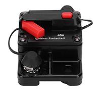 Fockety Disyuntor de Cobre Resistente Al Agua, Portafusibles de Reinicio Automático para de Automóvil de CC con Protección contra Sobrecorriente para Trabajadores de Mantenimiento de Vehículos (40A)