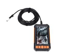 Fockety Endoscopio Industrial, Pantalla de 4,3 Pulgadas, Lente HD 1080P, 8 Luces LED Ajustables, Boroscopio Industrial Impermeable IP67, Cámara de Inspección con Cable Semirrígido para Tuberías de