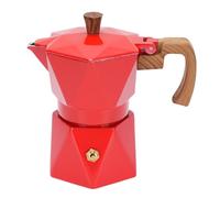 Fockety espresso de estufa, moka clásica de 2 tazas, cubana e italiana, Greca con percolador para estufas de inducción, eléctricas y de gas (rojo)