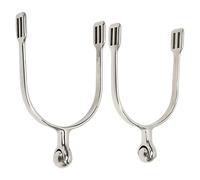 Fockety Espuelas Inglesas, Espuelas de Acero Inoxidable para Caballos con Bola Rodante, Espuelas para Bota de Caballo Espuelas de Equitación para Mujer para Entrenamiento de Caballos