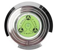 Fockety Estabilizador de Discos de Vinilo Equipo de Grabación de Música de Nivelación de Burbujas de Alta Aplicabilidad para Tocadiscos Abrazadera de Disco Giratorio de Aluminio (SILVER)