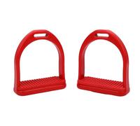 Fockety Estribos para Montar a Caballo, Silla de Montar de Plástico Resistente y Liviana con Banda de Rodadura de Goma Antideslizante, para Entrenamiento de Clubes Ecuestres (Talla pequeña)