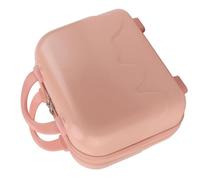 Fockety Estuche de Viaje para Maquillaje, Equipaje de Mano Pequeño de Viaje ABS Ligero, Gran Capacidad Antiarañazos de 14 Pulgadas para Viaje (Pink)