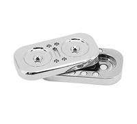 Fockety Fidget Slider Magnético, Póker de Metal Push Card Fidget Slider, EDC Adultos Fidget Juguetes TDAH Autismo Juguetes de Alivio Sensorial, Metal Fidget Juguetes para Terapia Relajante (Plata)