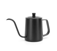 Fockety Gooseneck Kettle, 304 Stainless Steel Pour Over Coffee Kettle 350ML Drip Coffee Pot with Lid Tea for Stovetop Precision Pouring, Tea Pot for Stovetop, Black