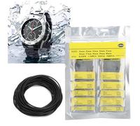 Fockety Herramienta de Reparación de Sellos de Cubierta Trasera de Reloj de Goma, 500 Uds., para Relojeros o Kit Surtido de Goma Impermeable (0,8 paquete de 500 barras)