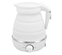 Fockety Hervidor de Viaje Plegable, hervidor eléctrico portátil Plegable de Silicona de 600 ml, Caldera de Agua pequeña con Apagado automático, ebullición rápida de 5 Minutos (White)