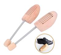 Fockety Horma Moldeadora de Zapatos Antiarrugas de Madera de Pino para Hombres y Mujeres, 2 uds., Horma con Columna de Resorte para Camilla y Soporte (35 36)