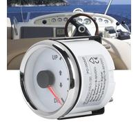 Fockety Indicador de Trimado, 52 Mm/2in UP-DN 0-190ohm IP67 Medidor Impermeable de Trimado del Barco Automotriz de Repuesto, Señal de Indicador de Inclinación Trim con Luz de Fondo Roja (Cubierta