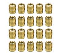 Fockety Inserto de Reparación de Hilo de Acero Inoxidable Fuerte Resistencia a la Vibración 20 Piezas Inserto de Hilo Autorroscante para Productos Electrónicos (#8)