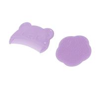 Fockety Juego de 2 Cepillos de Silicona Suave para el Cuero Cabelludo del bebé para Recién Nacidos, Cepillo Redondo con Peine Curvo, Fácil de Limpiar, el Mejor Regalo para Baby Shower (PURPLE)