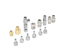 Fockety Juego de Adaptadores de Aerógrafo de 15 Piezas, Conectores de Acero Inoxidable, Herramienta de Ahorro de Mano de Obra para Artistas Maestros Iwata